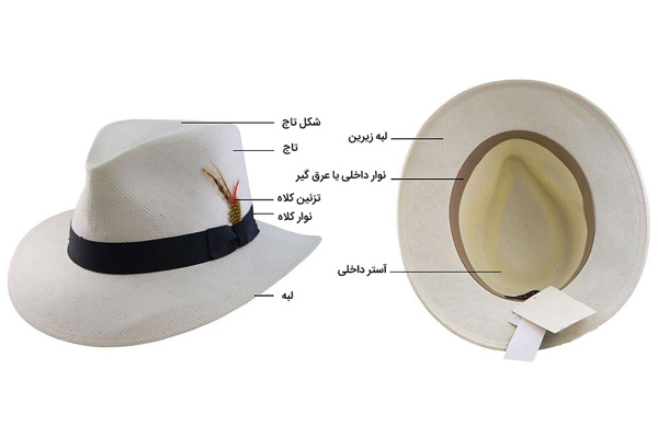 کلاه ها از چه اجزای تشکیل شده اند | آناتومی کلاه