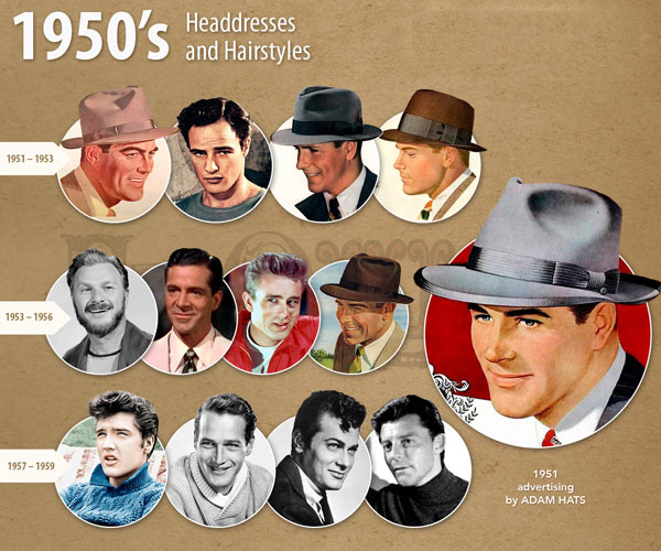 تاریخچه مدل موی مردانه در دهه 1950